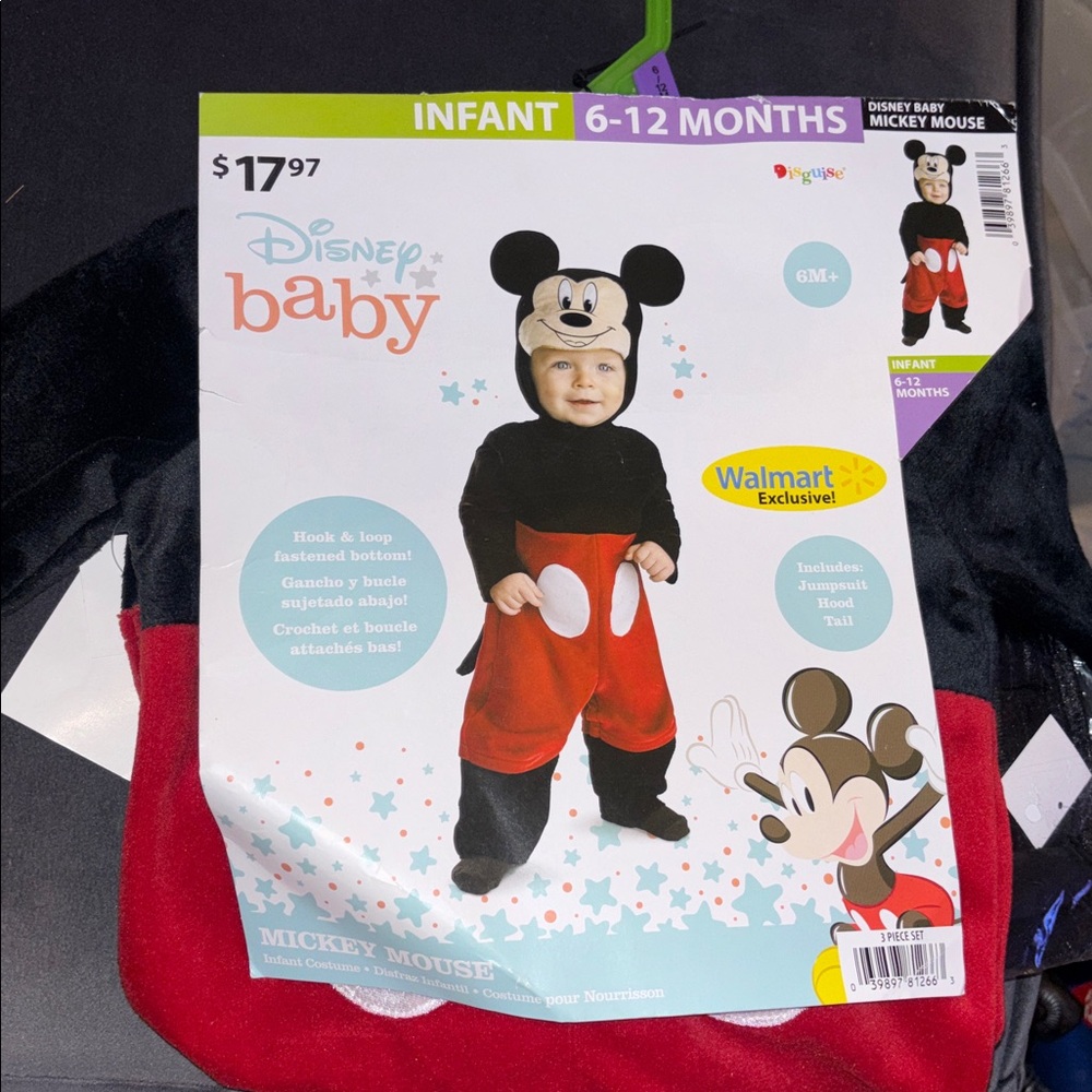 Disney Baby Mickey Mouse Red and Black Costume